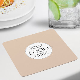 Porta-copo De Papel Quadrado Logotipo Empresarial Personalizado Simples