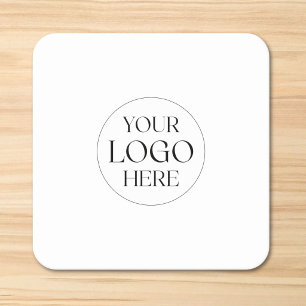 Porta-copo De Papel Quadrado Logotipo Empresarial Personalizado Simples