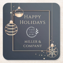 Logotipo Feliz Férias Natal Moderno