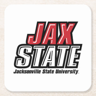 Porta-copo De Papel Quadrado Logotipo JAX STATE da Universidade Estadual de Jac
