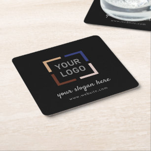 Porta-copo De Papel Quadrado Logotipo personalizado da empresa