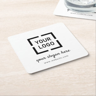 Porta-copo De Papel Quadrado Logotipo personalizado da empresa