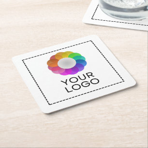 Porta-copo De Papel Quadrado Logotipo Personalizado, Quantidade Mínima Baixa