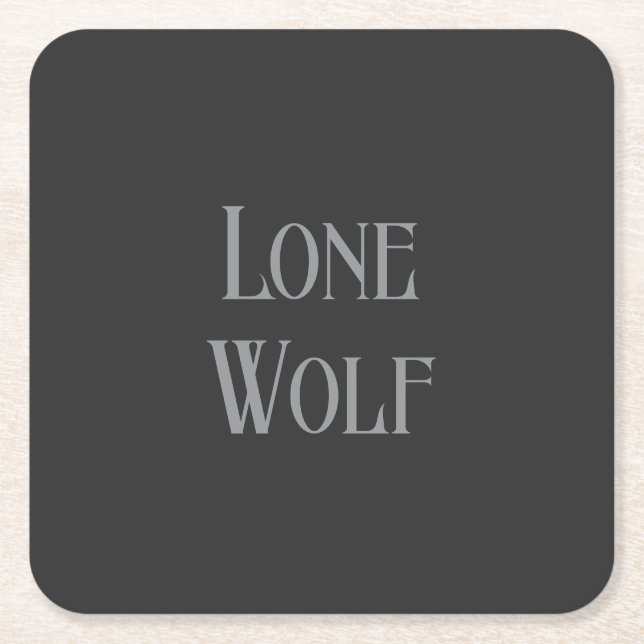 Porta-copo De Papel Quadrado Lone Wolf Male Sigma Modern Minimalist (Frente)