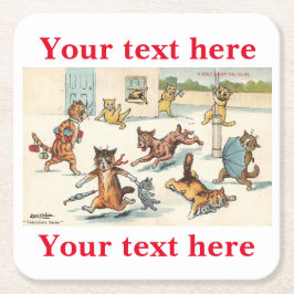 Porta-copo De Papel Quadrado Louis Wain