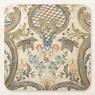 Porta-copo De Papel Quadrado Louis XV Porta copos Floral