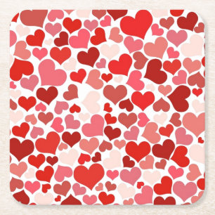 Porta-copo De Papel Quadrado Love Mosaic