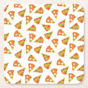Porta-copo De Papel Quadrado Love Pizza  