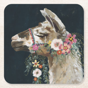 Porta-copo De Papel Quadrado Lovely Llama