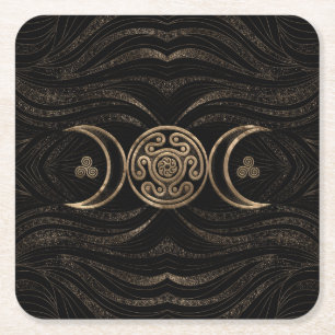 Porta-copo De Papel Quadrado Lua tripla de Hecate de roda