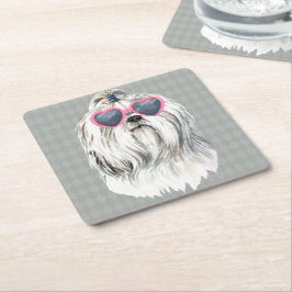 Porta-copo De Papel Quadrado Lulu o Lhasa
