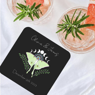 Porta-copo De Papel Quadrado Luna Moth Phases