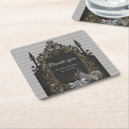 Porta-copo De Papel Quadrado Luxo encontra romance.