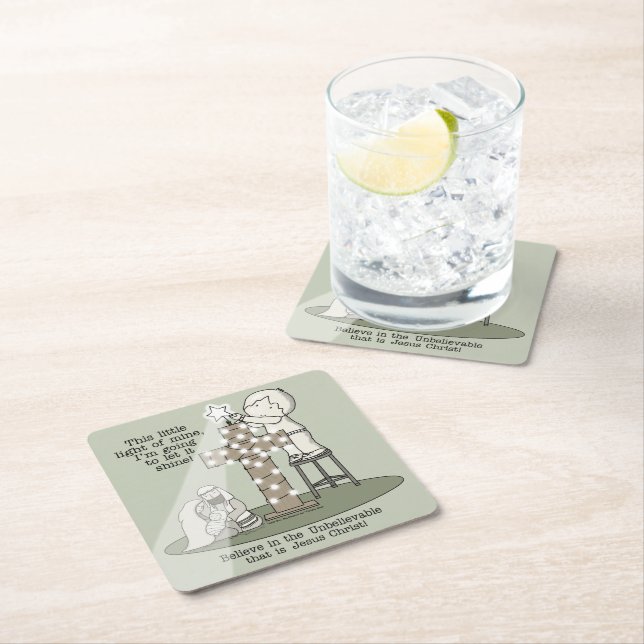 Porta-copo De Papel Quadrado Luz do meu (Insitu)