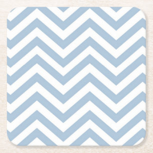Porta-copo De Papel Quadrado Luz - Grunge azul Chevron Textured