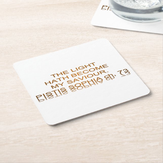 Porta-copo De Papel Quadrado Luz Hath Torna-Se Meu Salvador (Inclinado)