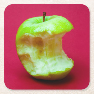 Porta-copo De Papel Quadrado Maçã verde borrifada