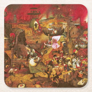 Porta-copo De Papel Quadrado Mad Meg (Dull Gret), Pieter Bruegel