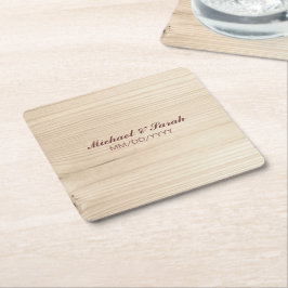 Porta-copo De Papel Quadrado Madeira