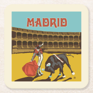 Porta-copo De Papel Quadrado Madrid, Espanha