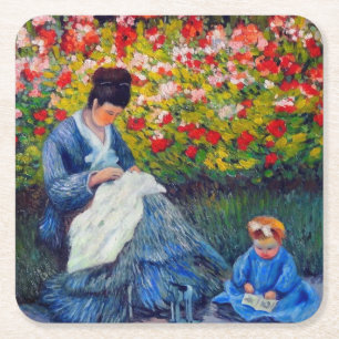 Porta-copo De Papel Quadrado Mãe e Criança Monet em Portas copos de Jardim