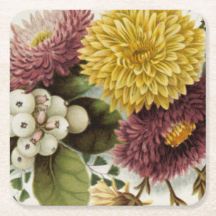 Porta-copo De Papel Quadrado Mãe Floral de Flor com Arrefecimento
