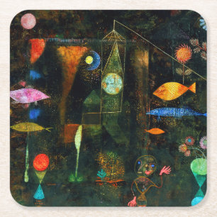 Porta-copo De Papel Quadrado Magia do Peixe, Paul Klee