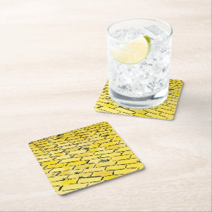 Porta-copo De Papel Quadrado Mágico de Oz Vintage Estrada de Tijolos Amarelos p