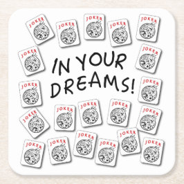 Porta-copo De Papel Quadrado Mah Jong Joker Porta copos