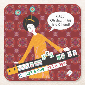 Porta-copo De Papel Quadrado Mah Jongg C Hand Coasters