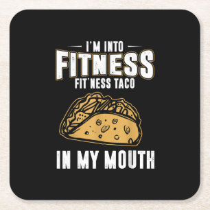 Porta-copo De Papel Quadrado Malhação Engraçada Taco T-Shirt