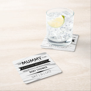 Porta-copo De Papel Quadrado Mamãe Ser   Chá de fraldas de Halloween