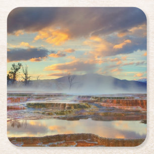 Porta-copo De Papel Quadrado Mammoth Hot Springs