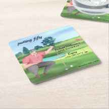 Man Golf Putting Fifty 50th Birthday