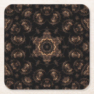 Porta-copo De Papel Quadrado Mandala da Idade do Bronze