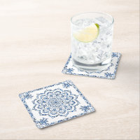 Mandala Metálica Azul Elegante