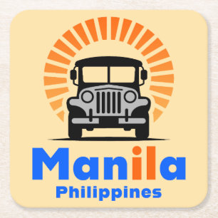 Porta-copo De Papel Quadrado Manila Filipinas Sudeste Asiático