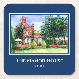 Porta-copo De Papel Quadrado Manor House York Country Garden