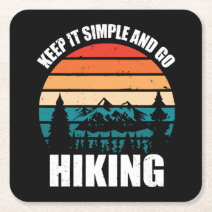Porta-copo De Papel Quadrado Mantenha Simples E Vá Hiking