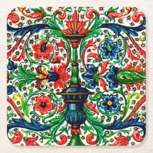 Porta-copo De Papel Quadrado Manuscritos Medievais de Toneladas de Jewel