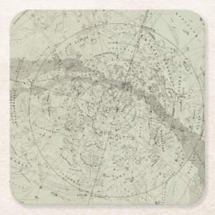 Porta-copo De Papel Quadrado Mapa de céu nocturno do Norther