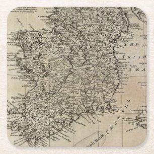 Porta-copo De Papel Quadrado Mapa de Ireland