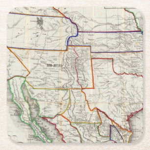 Porta-copo De Papel Quadrado Mapa de México & de Califórnia