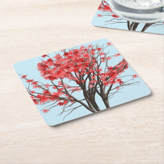 Porta-copo De Papel Quadrado Maple Japonês (Inclinado)