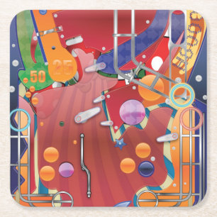 Porta-copo De Papel Quadrado Máquina Pinball Las Vegas