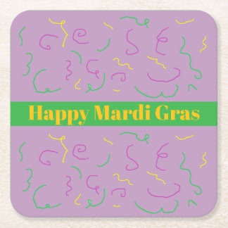 Porta-copo De Papel Quadrado Mardi Gras Napkins