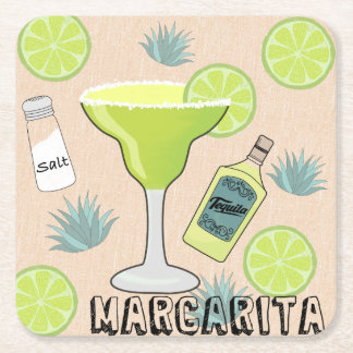 Porta-copo De Papel Quadrado Margarita Cocktail