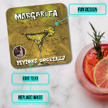 Porta-copo De Papel Quadrado Margarita Cocktail<br><div class="desc">Esta é a edição "Margarita" na nossa linha de 1 de 6 portas copos de coquetéis. Personalize com seu nome ou outra mensagem diretamente na porta copos. Claro que será um pleaser de multidão na próxima festa.</div>
