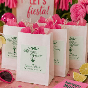 Porta-copo De Papel Quadrado Margaritas e Matrimônio Festa de Despedida de Solt