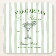 Margaritas e Matrimônio Listrado de Solteira